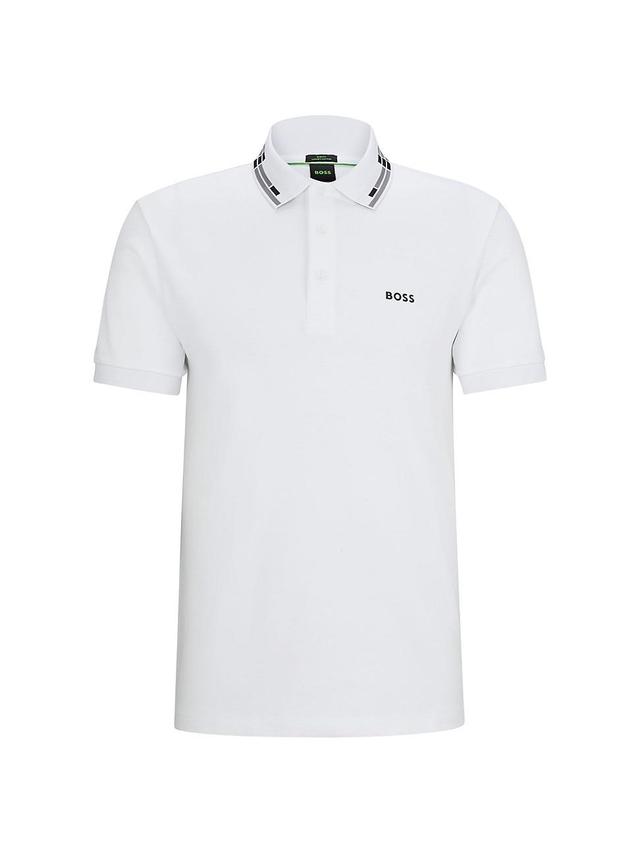 Mens Interlock-Cotton Slim-Fit Polo Shirt Product Image