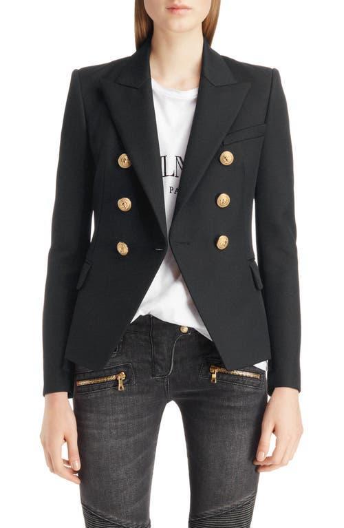 Balmain Double Breasted Wool Blazer Product Image