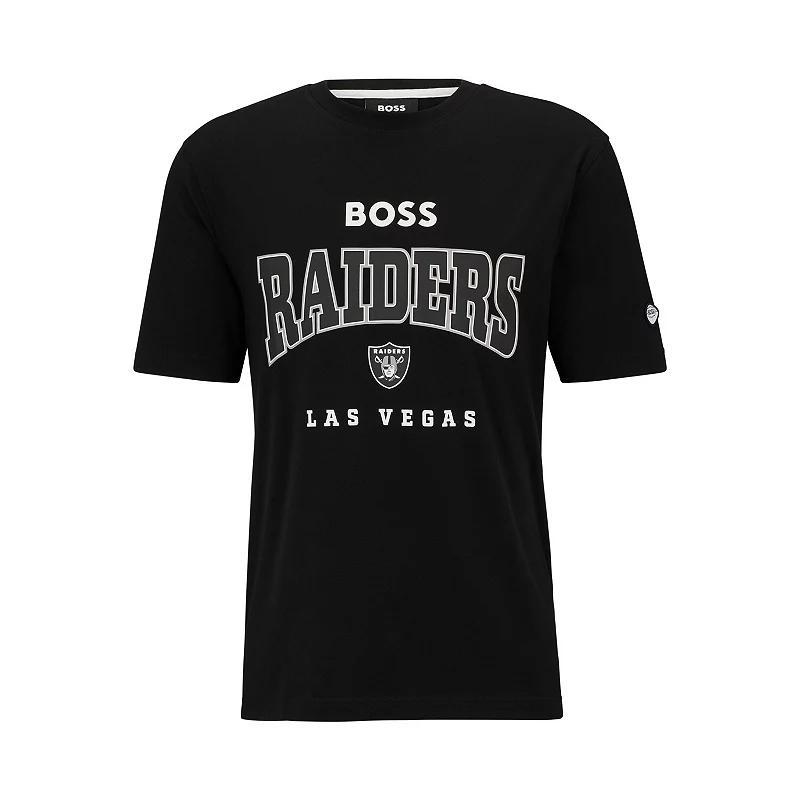 Mens BOSS X NFL Black Las Vegas Raiders Huddle T-Shirt Product Image