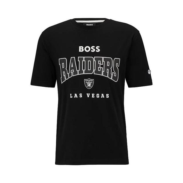 Mens BOSS X NFL Black Las Vegas Raiders Huddle T-Shirt Product Image