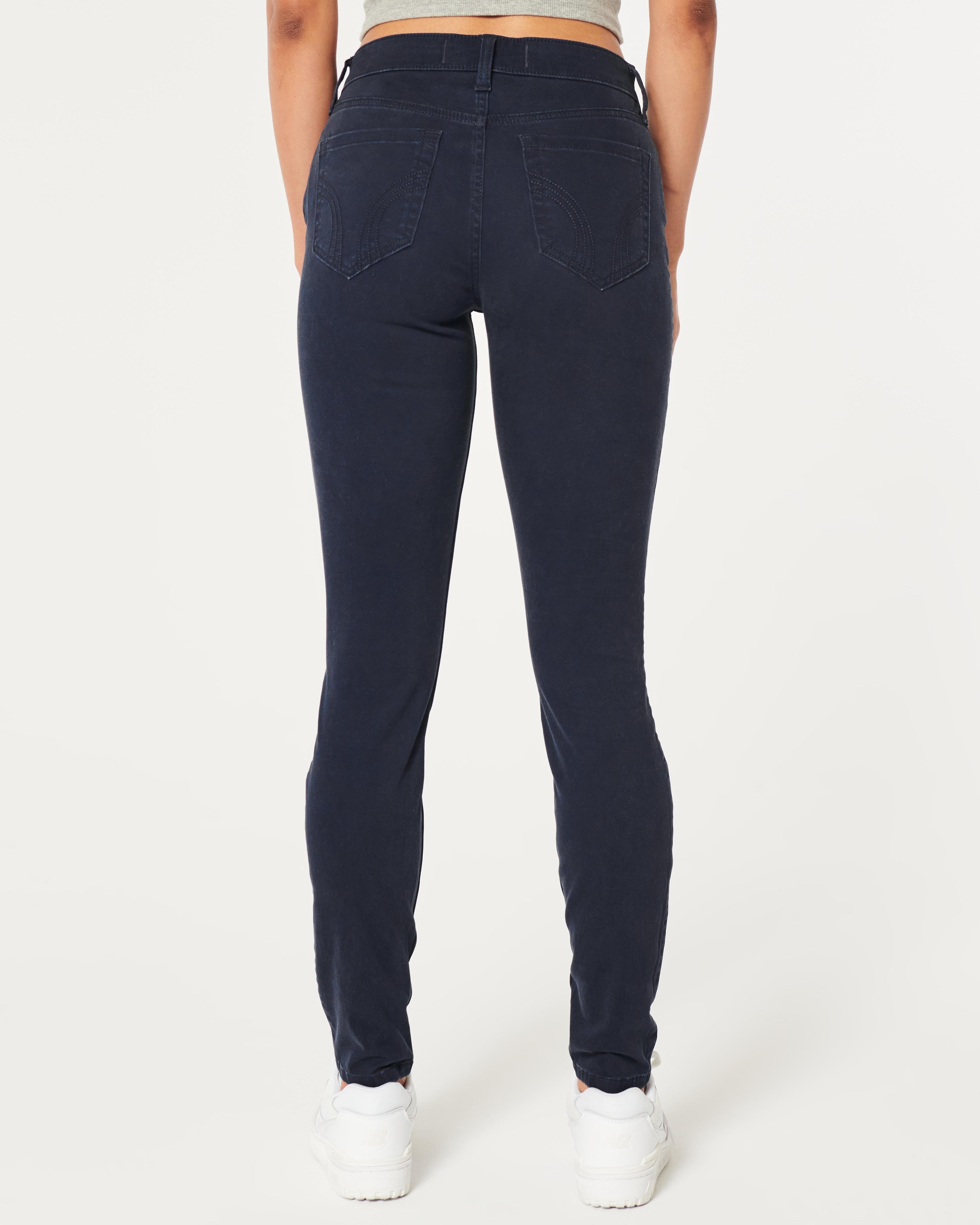 High-Rise Navy Super Skinny Jeans Product Image