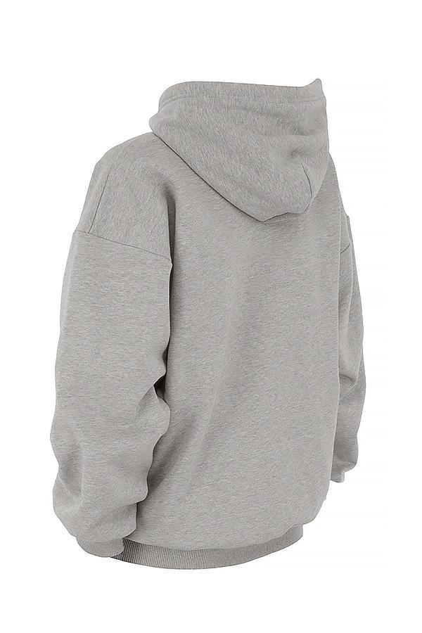 Halo Light Grey Oversized Hoodie Product Image