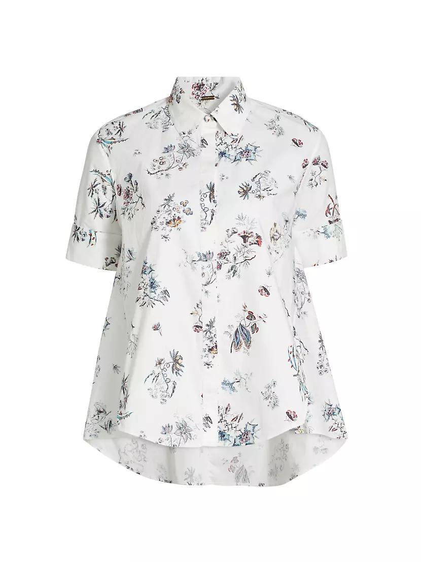 Floral Poplin Trapeze Shirt Product Image