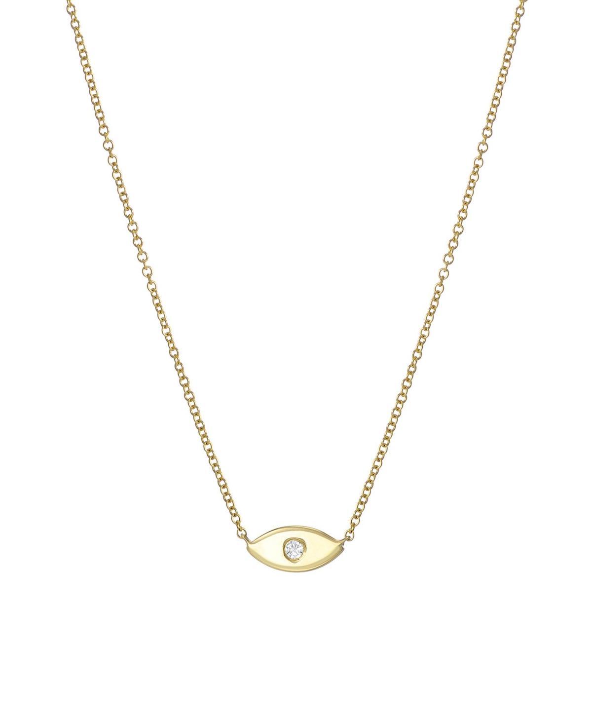 Zoe Lev Womens Diamond Evil Eye Pendant Necklace in Gold Product Image