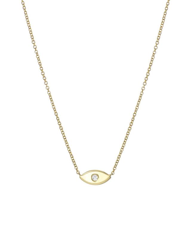 Zoe Lev Womens Diamond Evil Eye Pendant Necklace in Gold Product Image