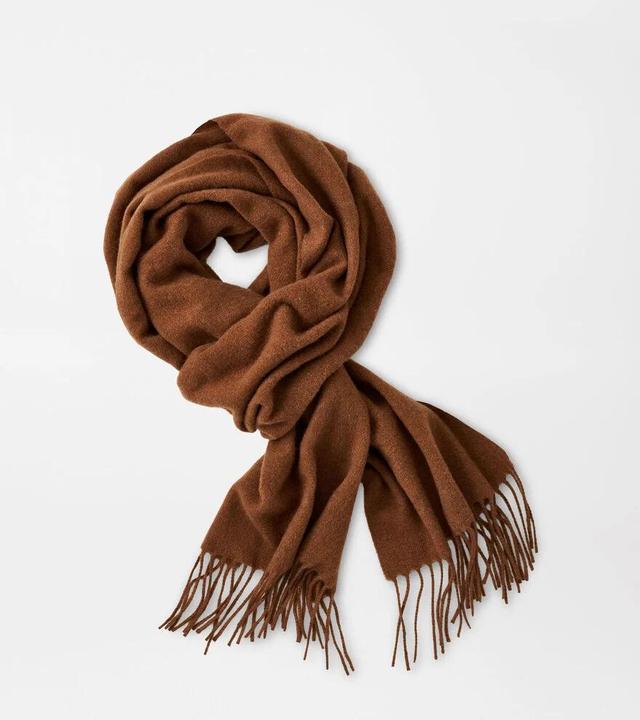 Peter Millar Mens Cashmere Woven Scarf | Color: Irish Cream | Size: OS Product Image