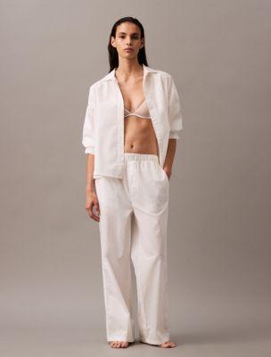 Cotton Poplin Wide Leg Pants Product Image