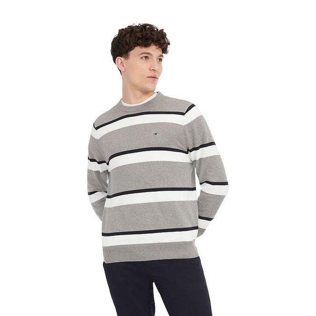 Mens Tommy Hilfiger Striped Sweater Grey Grey Product Image