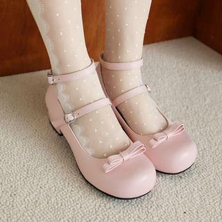 Chunky Heel Bowknot Mary Jane Pumps product image