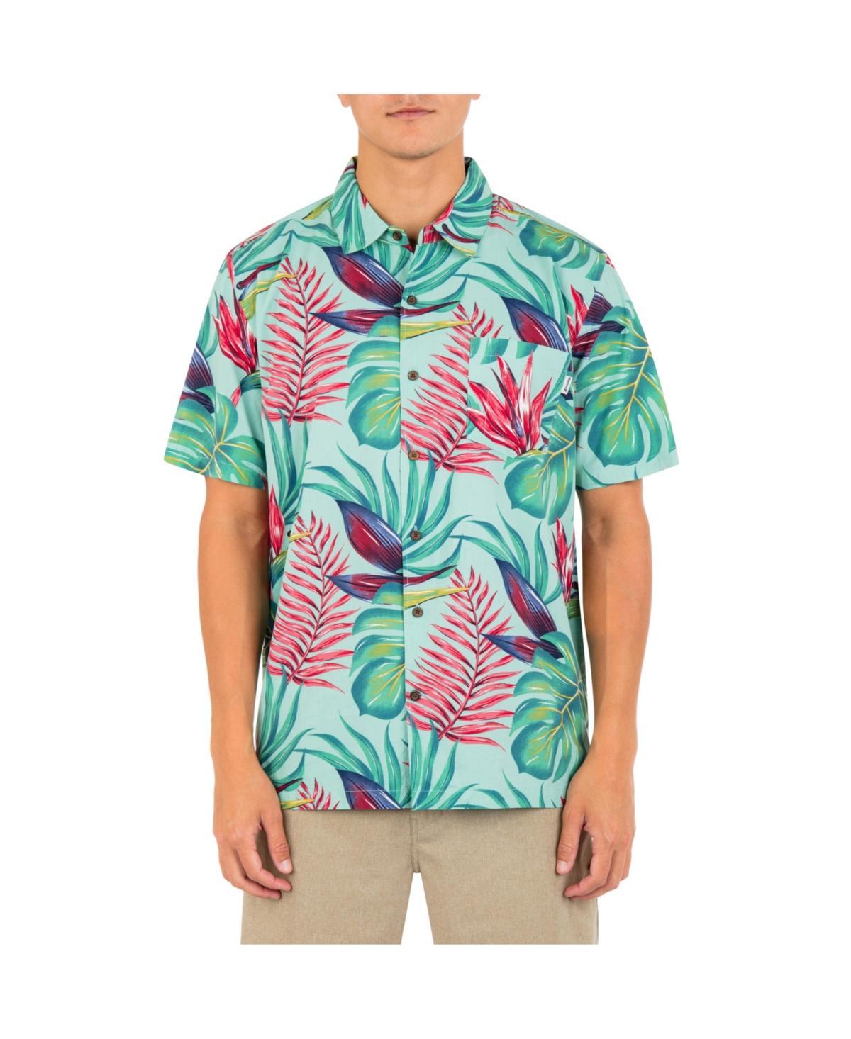 Hurley Mens Rincon Print Short Sleeve Button-Up Shirt Product Image