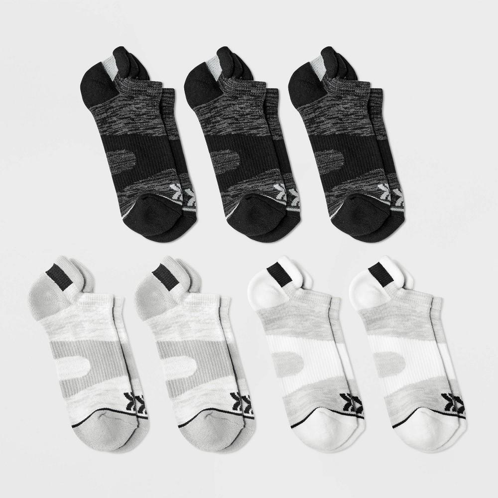 Womens 6+1 Bonus Pack Active Accents Tab No Show Socks - All In Motion /Gray 4-10 Product Image