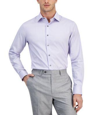 Alfani Mens Regular-Fit Temperature Regulating Solid Dress Shirt, Created for Macys Product Image