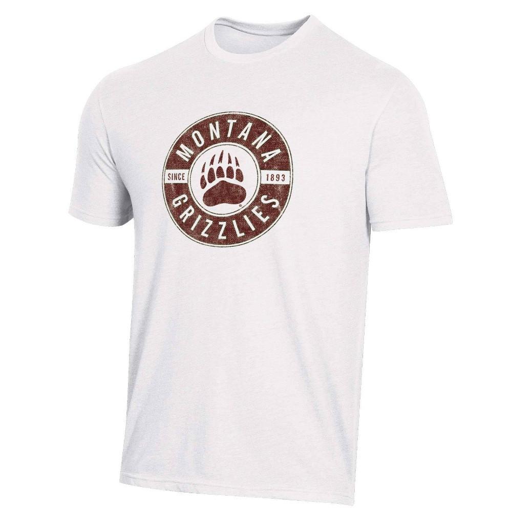 NCAA Montana Grizzlies Mens White Biblend T-Shirt Product Image