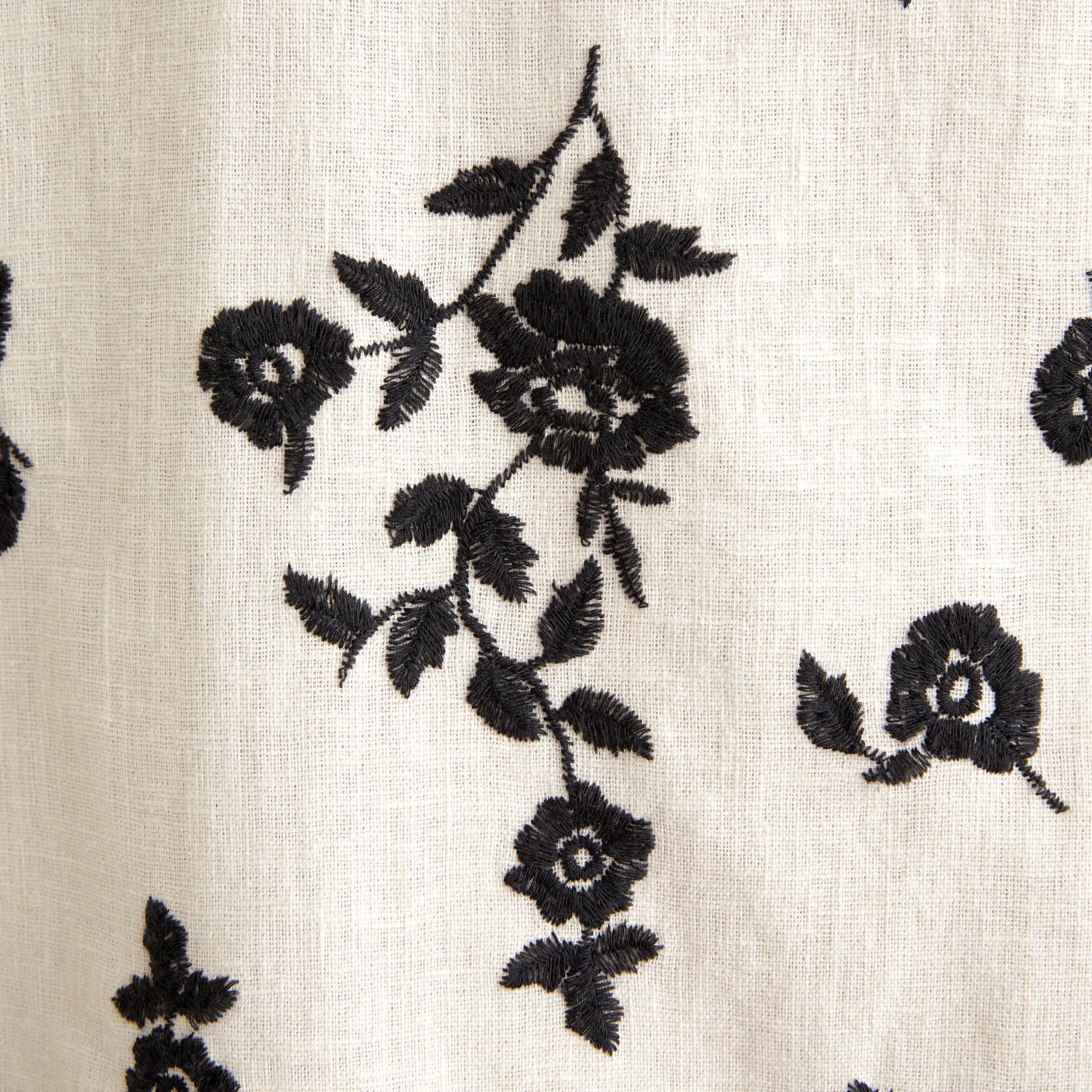 Embroidered Linen-Blend Mini Dress Product Image