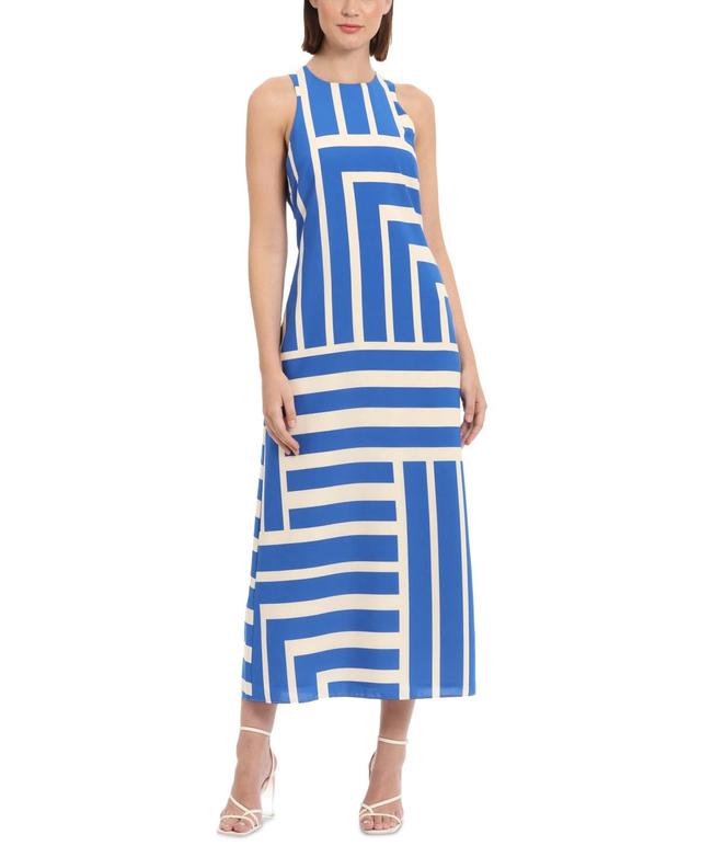 Donna Morgan Womens Striped Sleeveless Maxi Dress - Cream Product Image