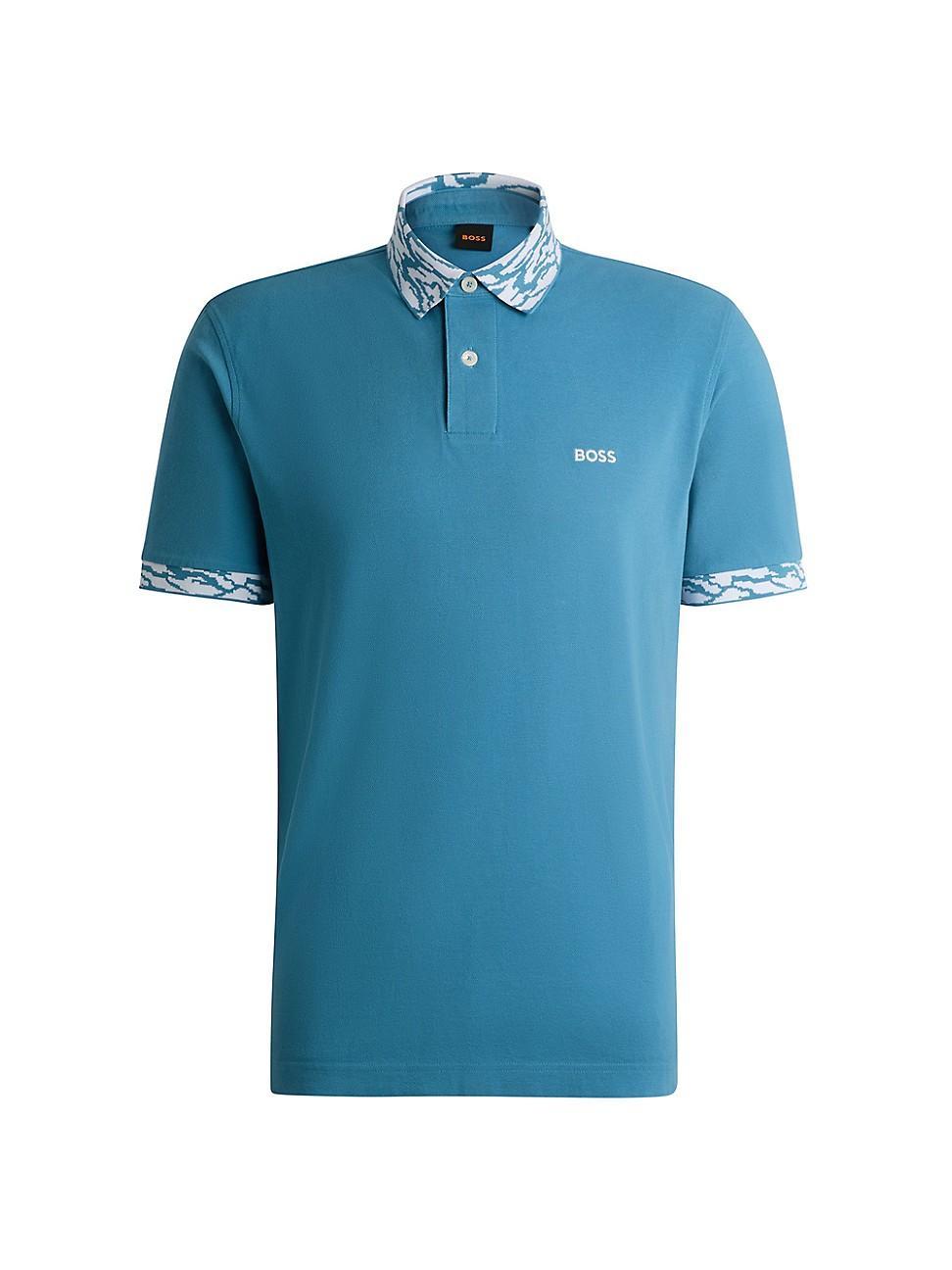 Mens Cotton-Pique Polo T-Shirt Product Image