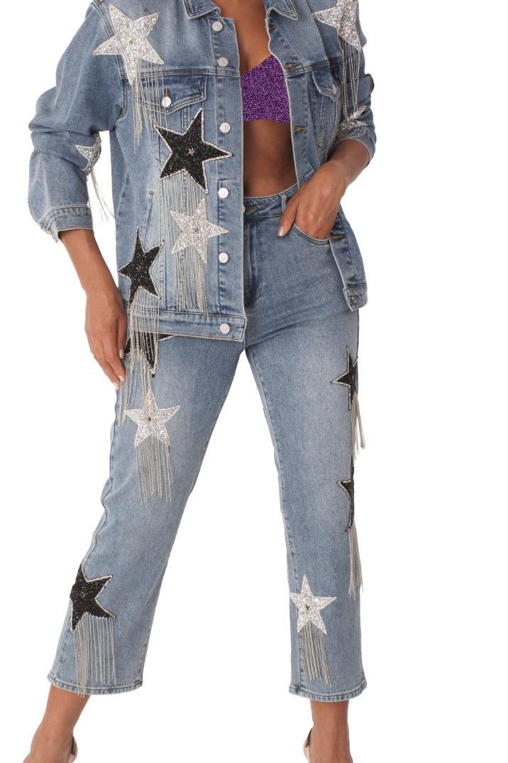 Bling Denim Pants Product Image