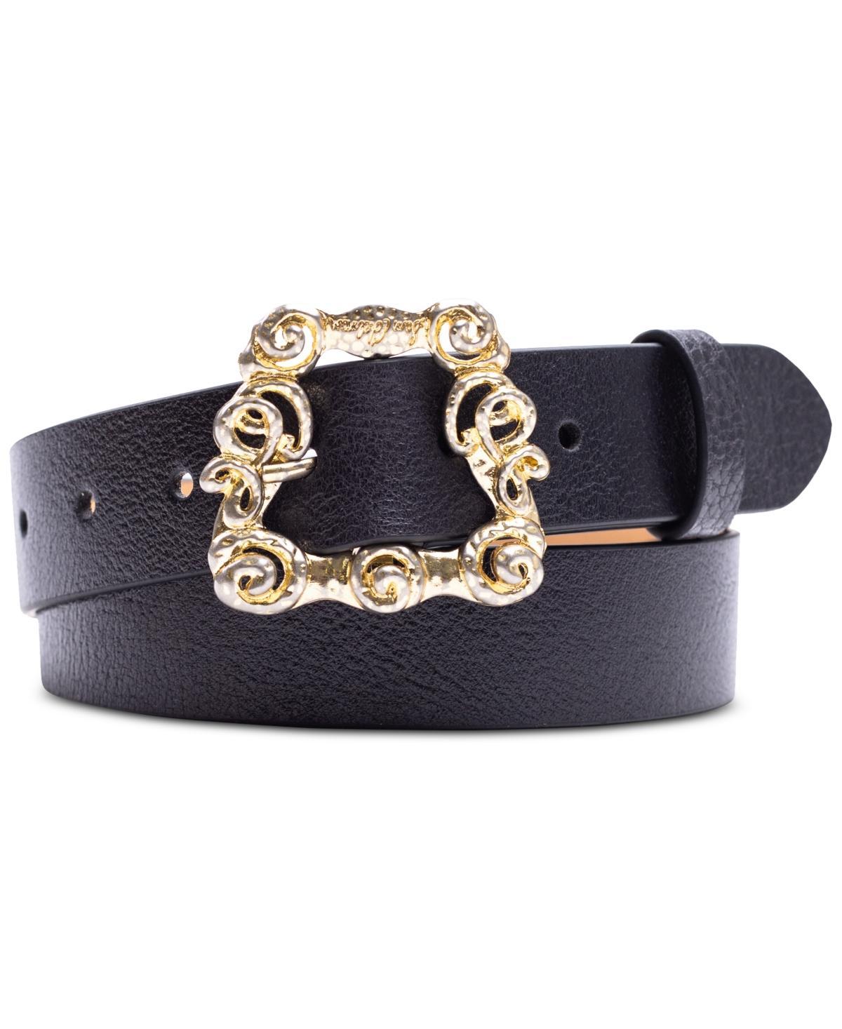 Sam Edelman Womens Ornate Embellished Buckle Leather Belt Product Image