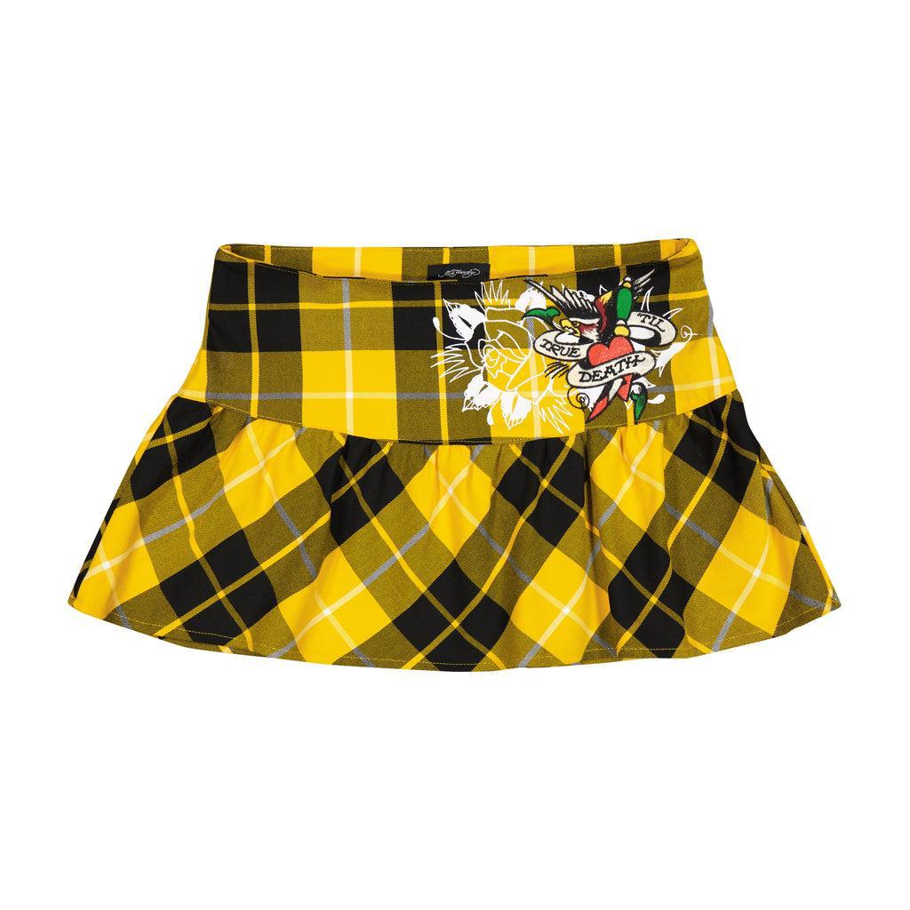 True Eagle Plaid Flare Miniskirt Product Image