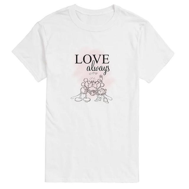 Disneys Mens Love Always Graphic Tee White Product Image