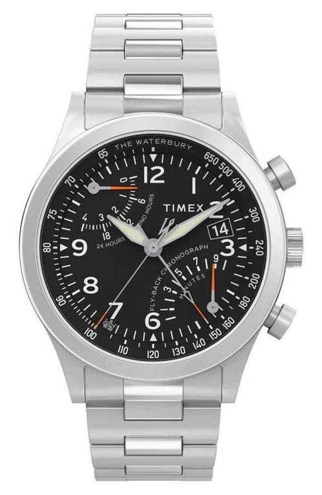 TIMEX Waterbury Traditional Fly Back Chronograph 43mm In Black Product Image