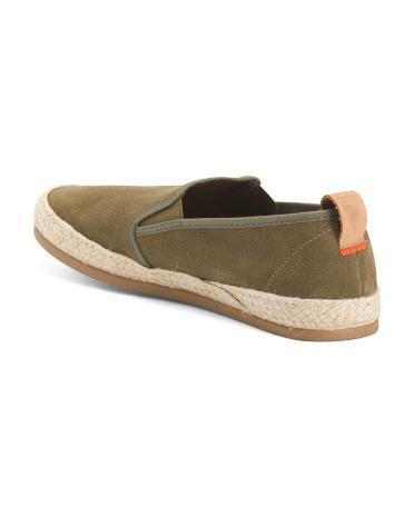 Suede Moccasins With Espadrille Trim for Women Product Image