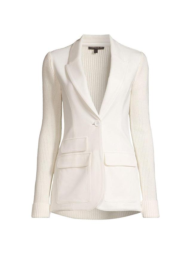 Womens Lovell Peaked Rib-Knit Blazer Product Image