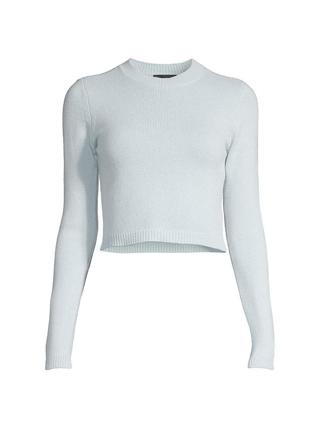 Womens Cropped Wool & Cashmere-Blend Sweater Product Image