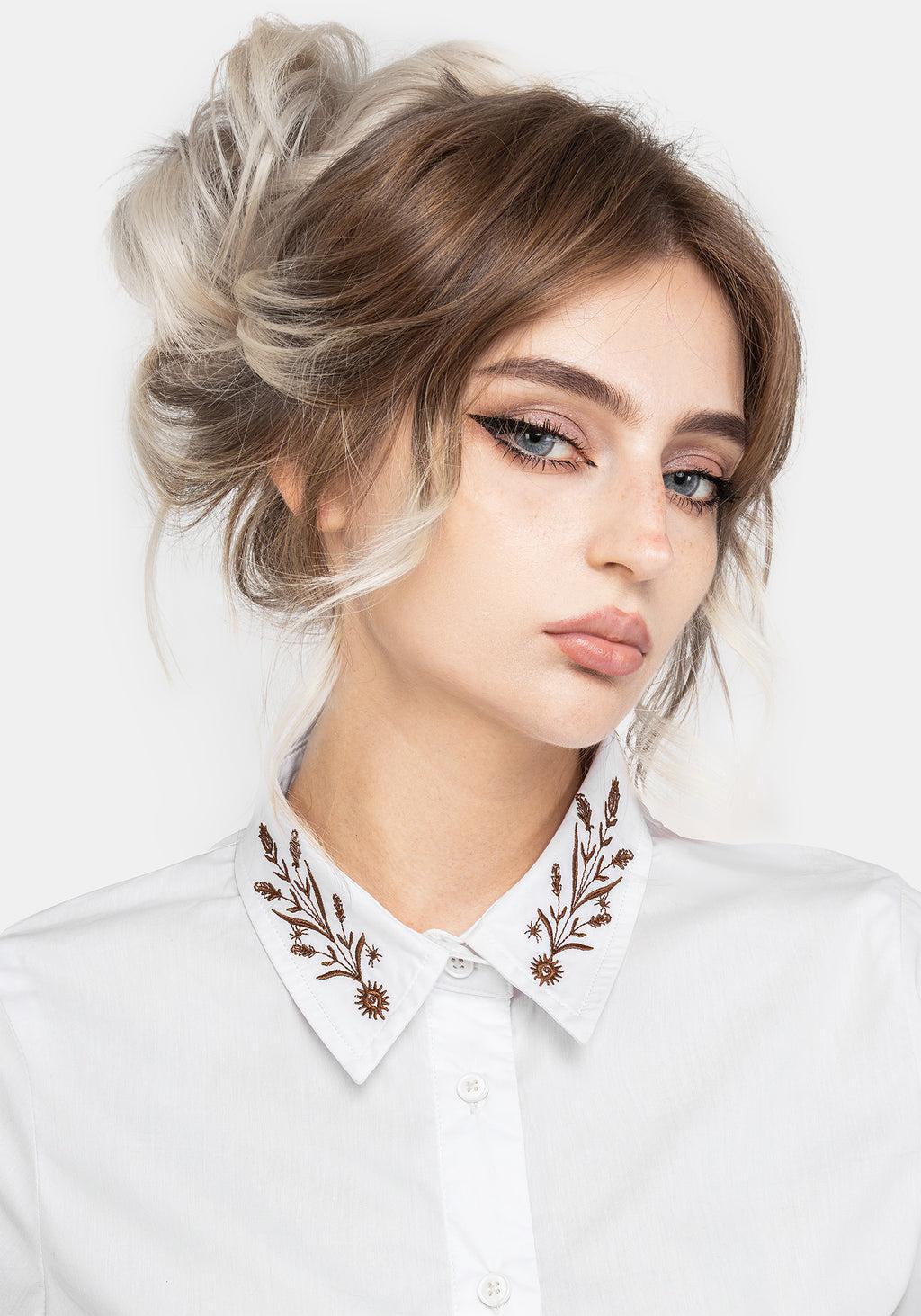 Cybele Embroidered Button Up Shirt Product Image