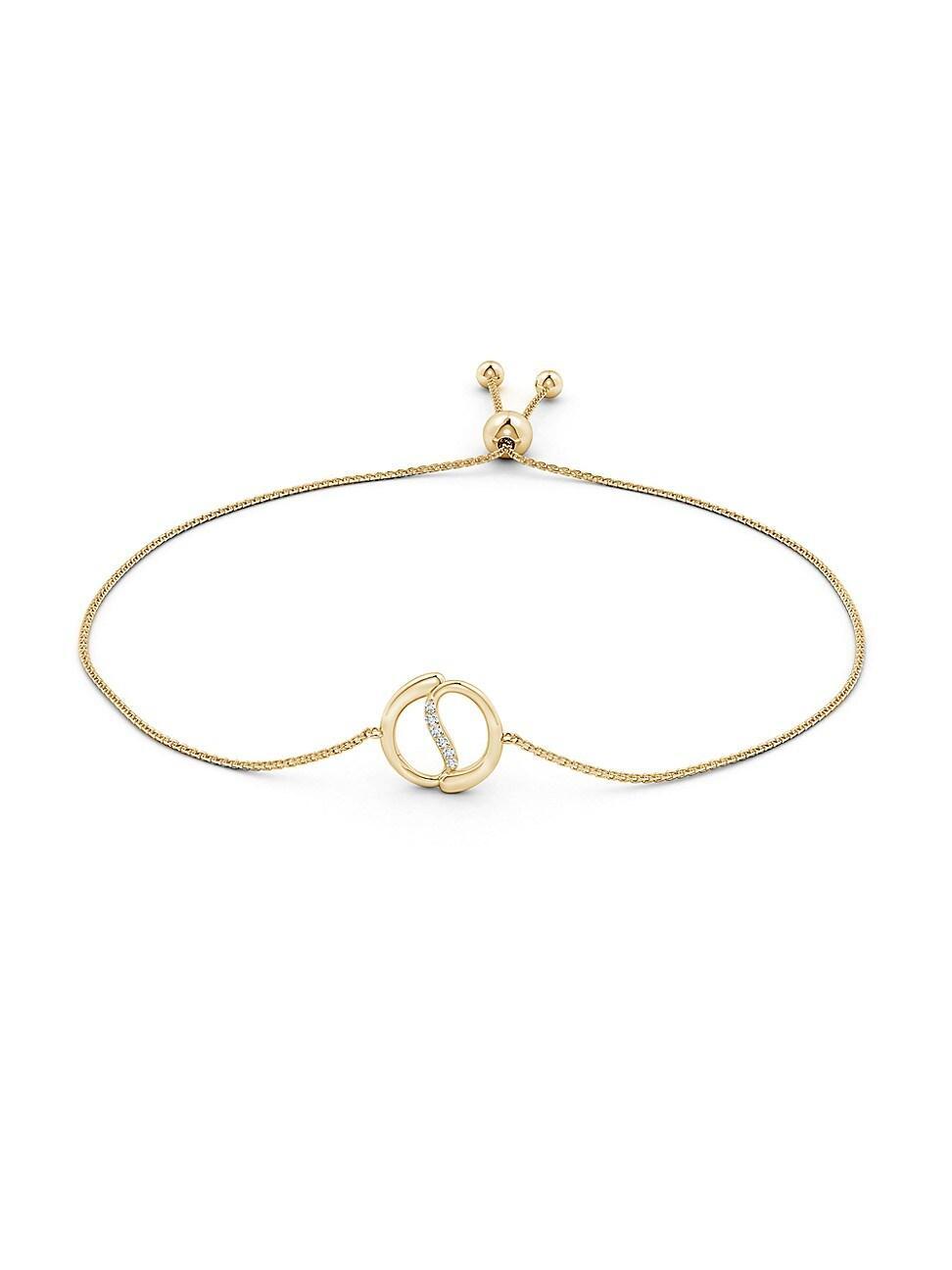 Womens Shangri-La 14K Yellow Gold & Diamond Yin-Yang Charm Bracelet Product Image