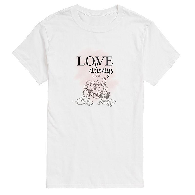 Disneys Mickey & Minnie Mouse Big & Tall Love Always Graphic Tee, Mens Product Image