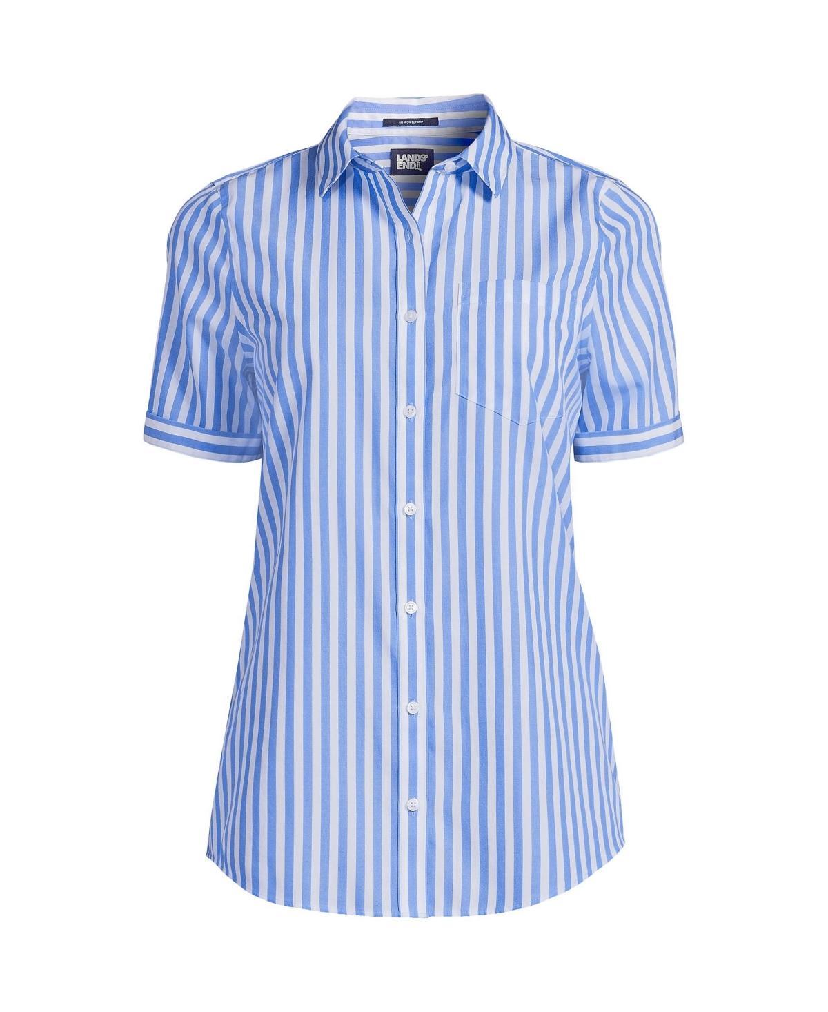 Womens Lands End Wrinkle Free No Iron Short Sleeve Shirt Product Image