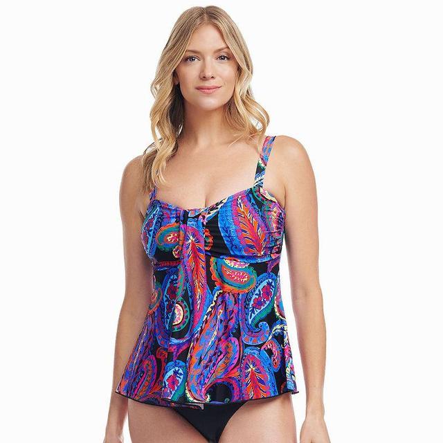 Womens Mazu Tropical Flora Draped Bandeau Swim Top Product Image