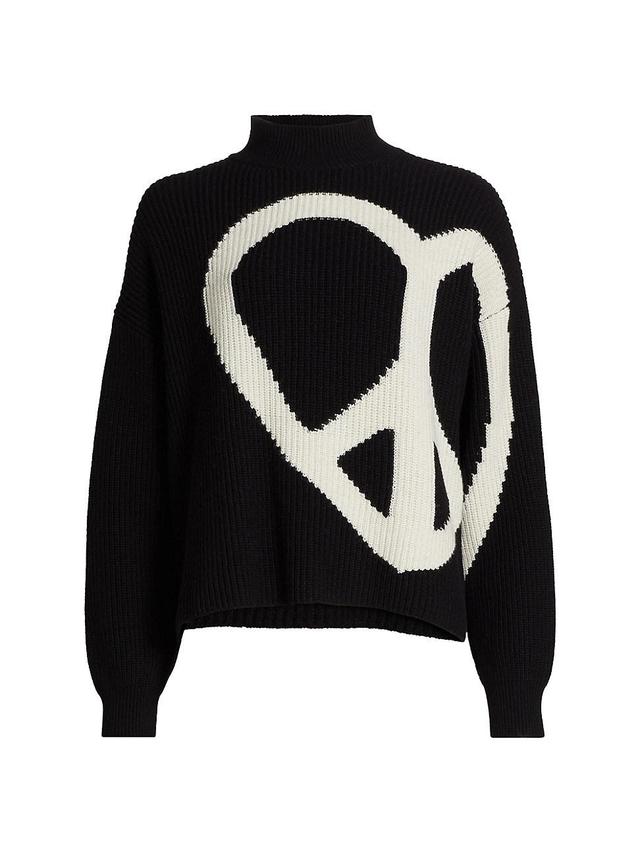 Womens Peace Wool-Blend Turtleneck Sweater Product Image