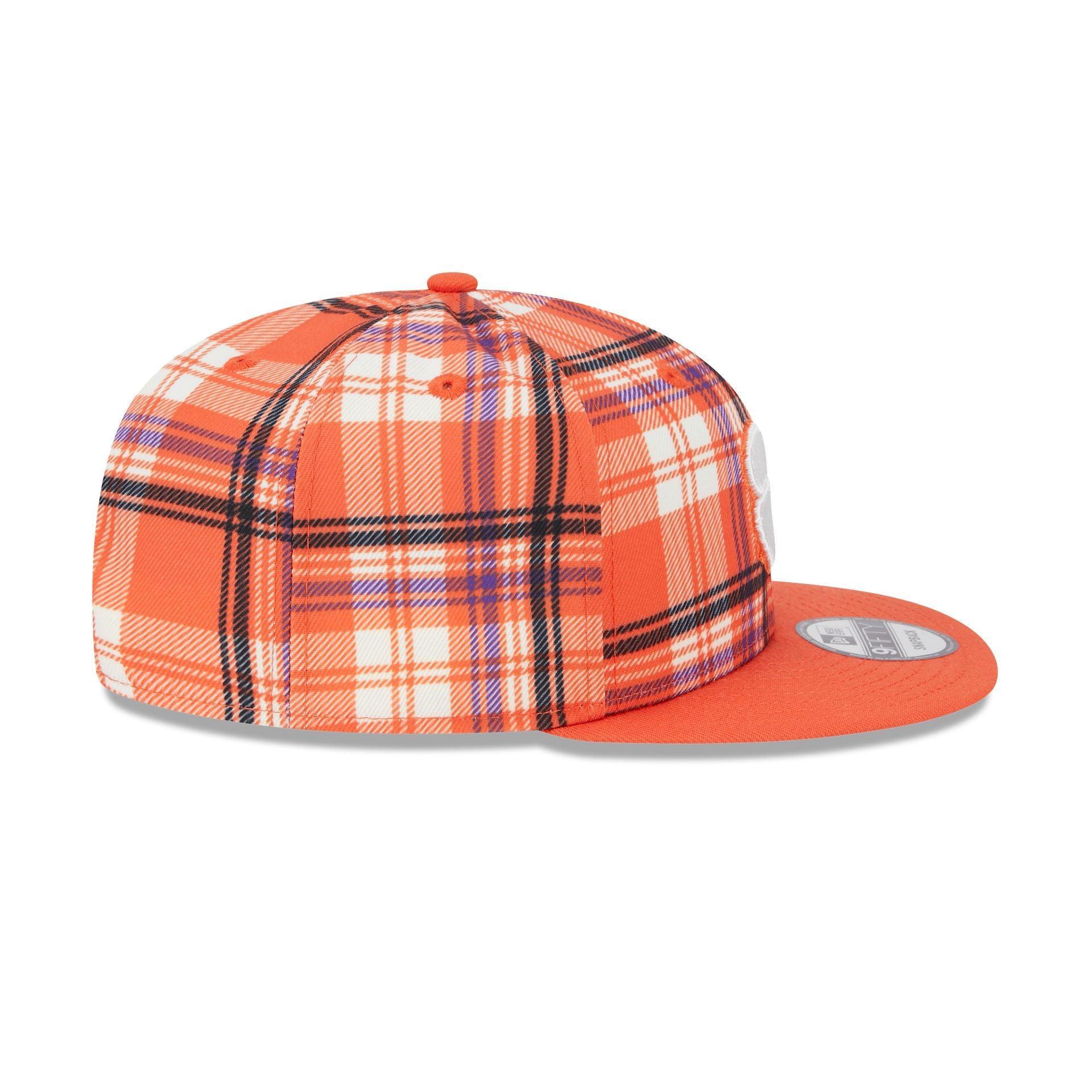 Clemson Tigers Plaid 9FIFTY Snapback Hat Male Product Image