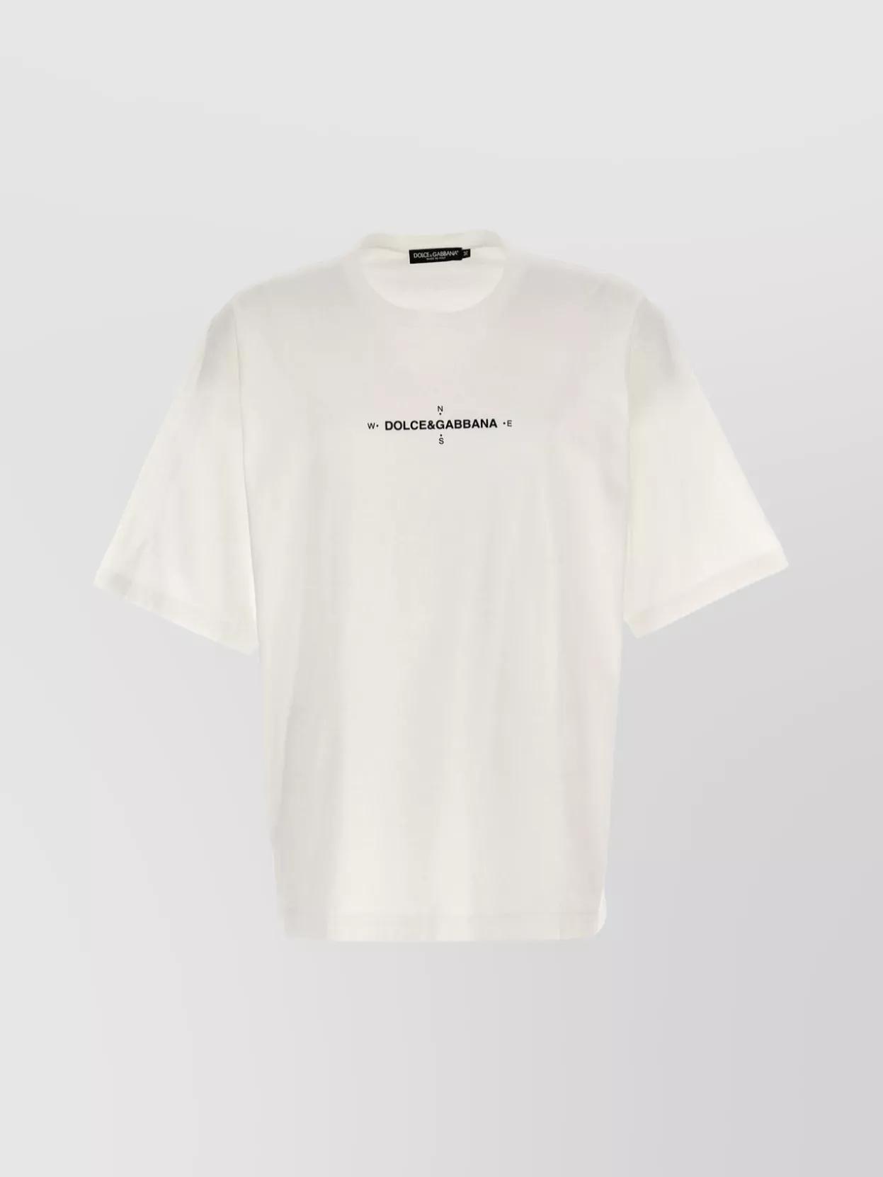 Graphic Print Crew Neck T-shirt In White Product Image