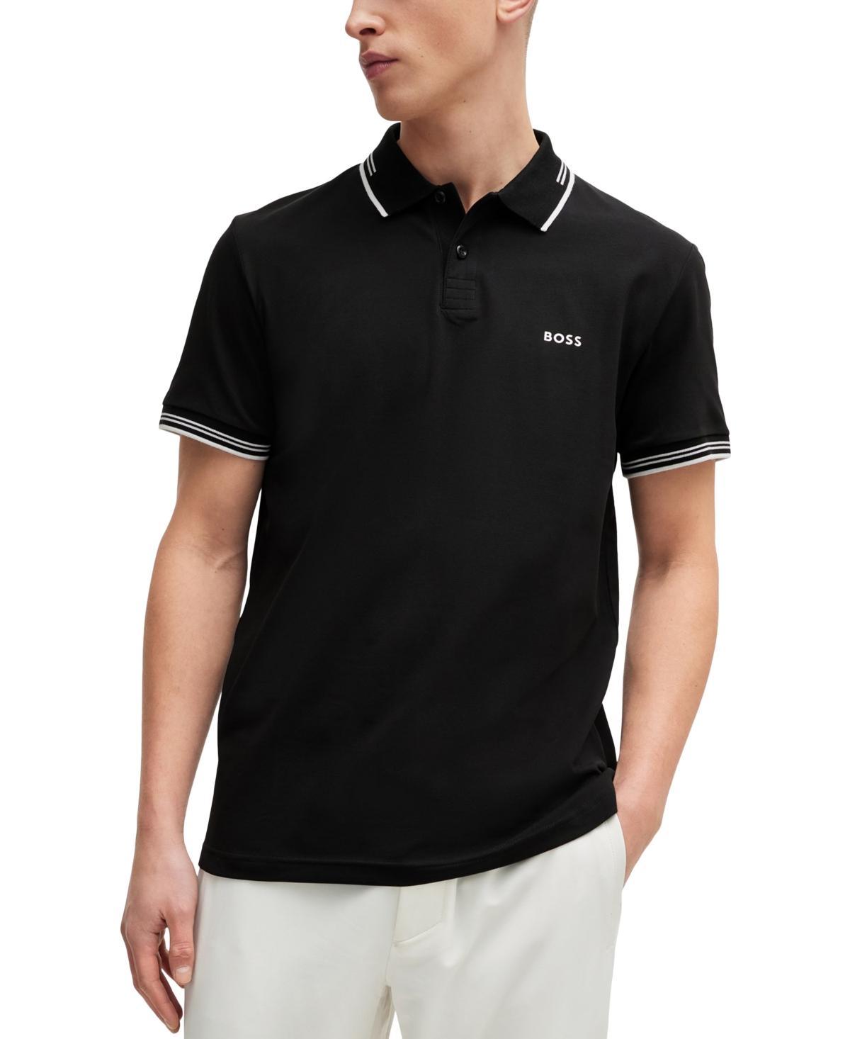 Boss by Hugo Boss Mens Branded Slim-Fit Polo Shirt Product Image