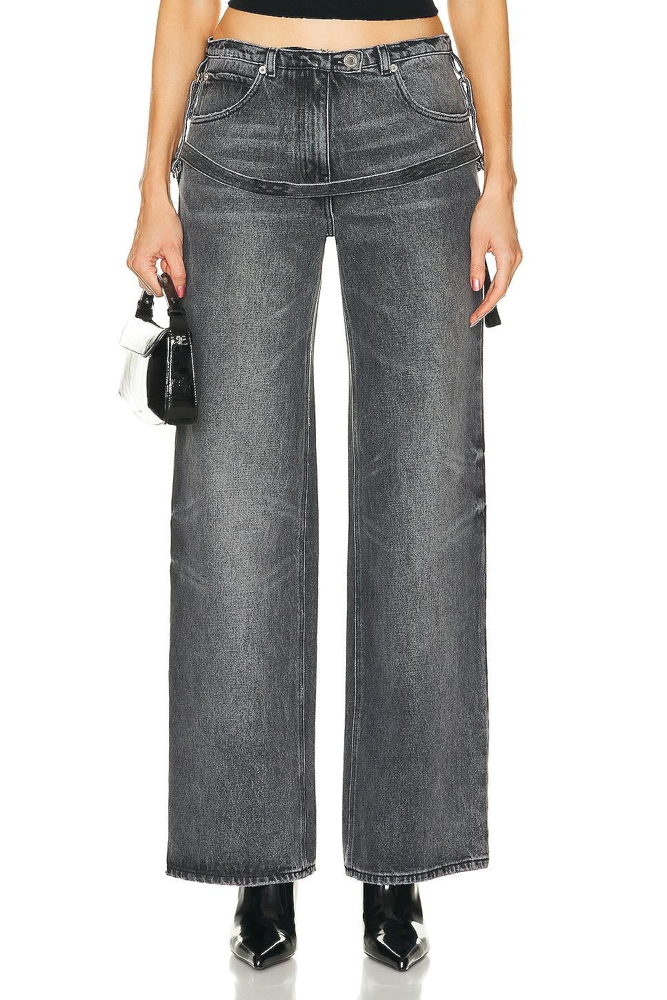 Courreges One Strap Baggy Wide Leg in Grey product image