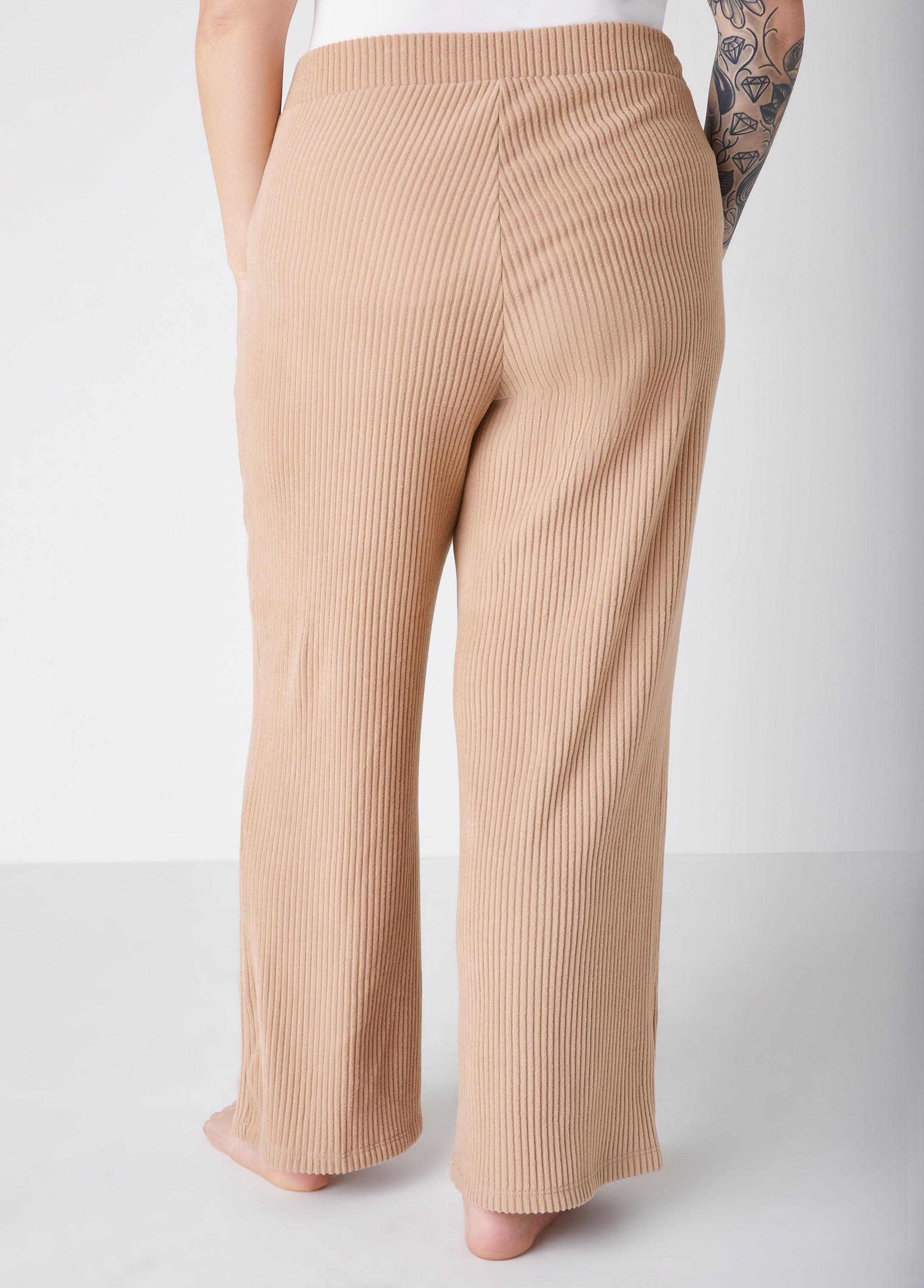 Plus Size Ribbed Fleece Lounge Pants Ashley Stewart Product Image