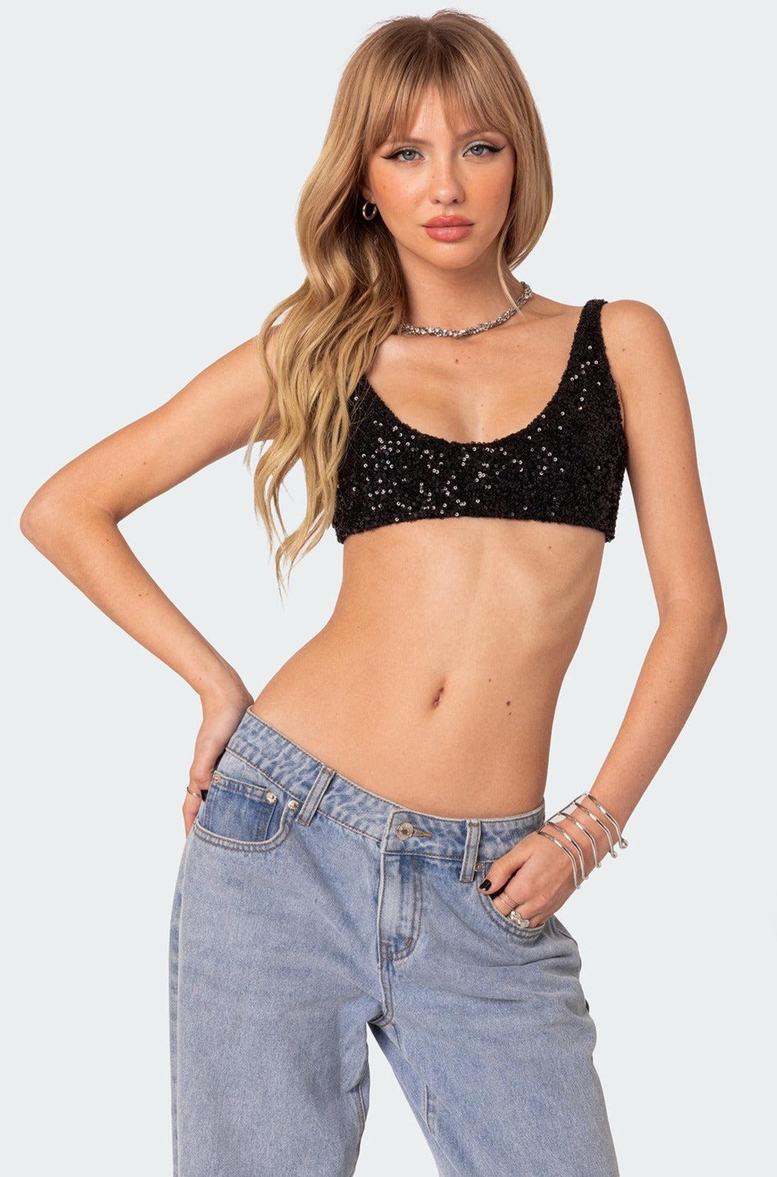 Oolala Sequin Bra Top Product Image