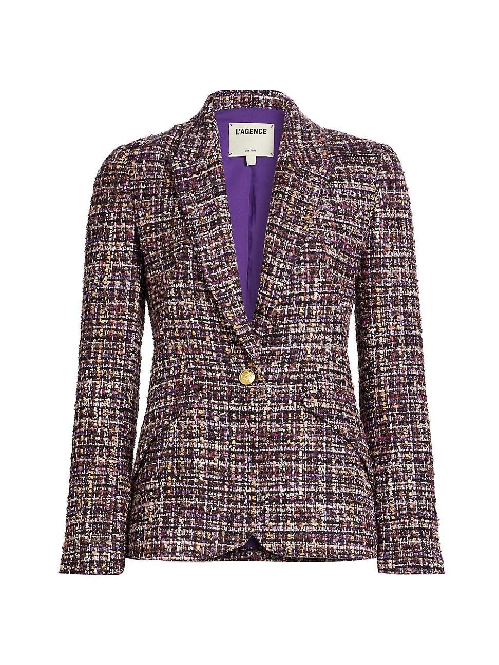 Womens Chamberlain Tweed Single-Breasted Blazer Product Image