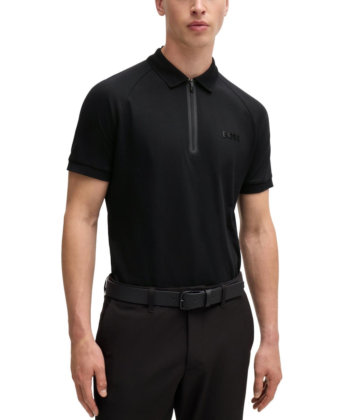 Mens Cotton Jersey Polo Shirt with Mirror Effect Logo Product Image