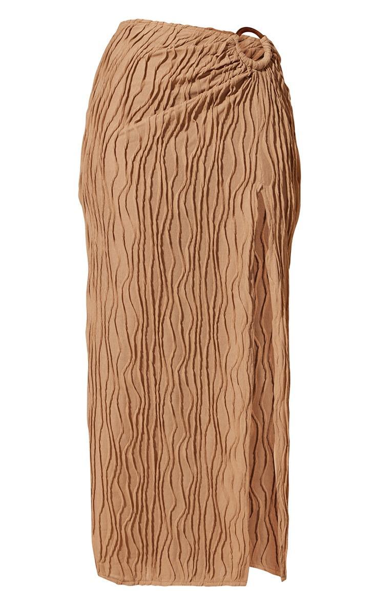 Stone Textured O-ring Front Midi Skirt product image