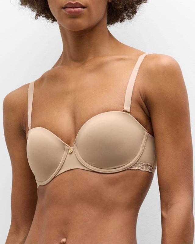 Natori Pure Luxe Strapless Contour Underwire (Cafe) Women's Bra Product Image