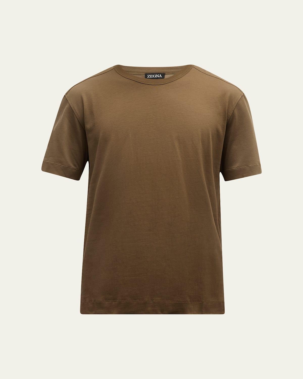 Mens Pure Cotton Crewneck T-Shirt Product Image