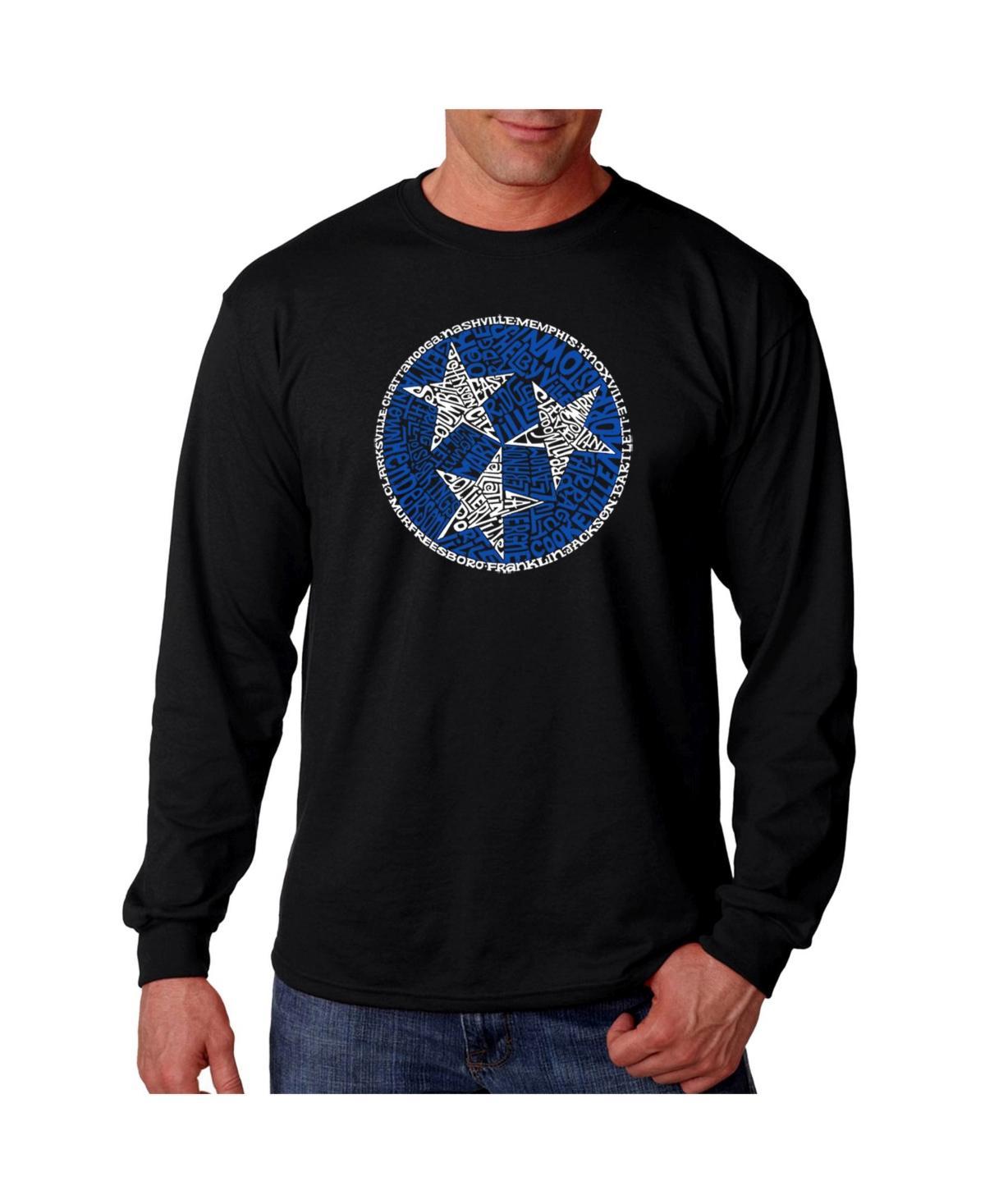 La Pop Art Mens Word Art - Tennessee Tristar Long Sleeve T-Shirt Product Image