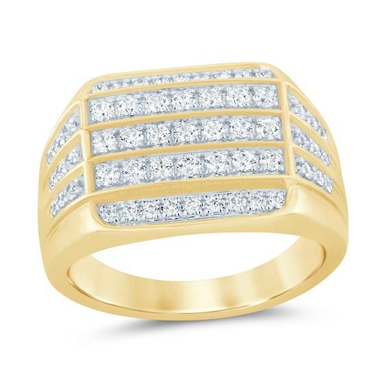 Men's 1 CT. T.w. Certified Lab-Created Diamond Ring in 14K Gold (F/Si2) Product Image