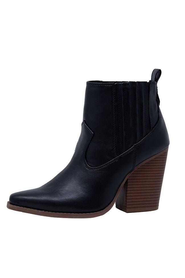 Cheyenne Black Pointed Toe Western Boot FINAL SALE Product Image