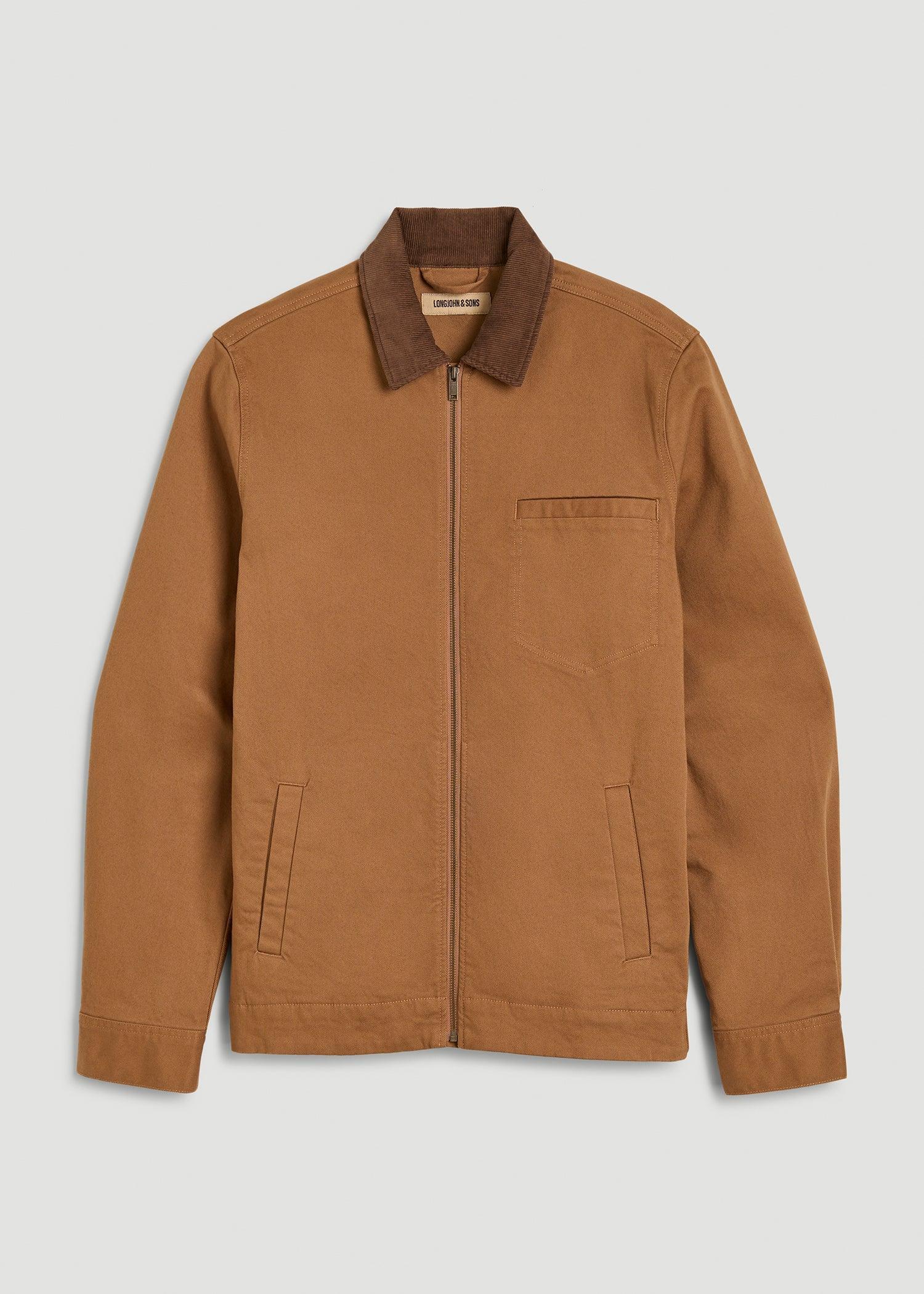 LJ Twill Shop Jacket for Tall Men in Dusty Brown Male Product Image