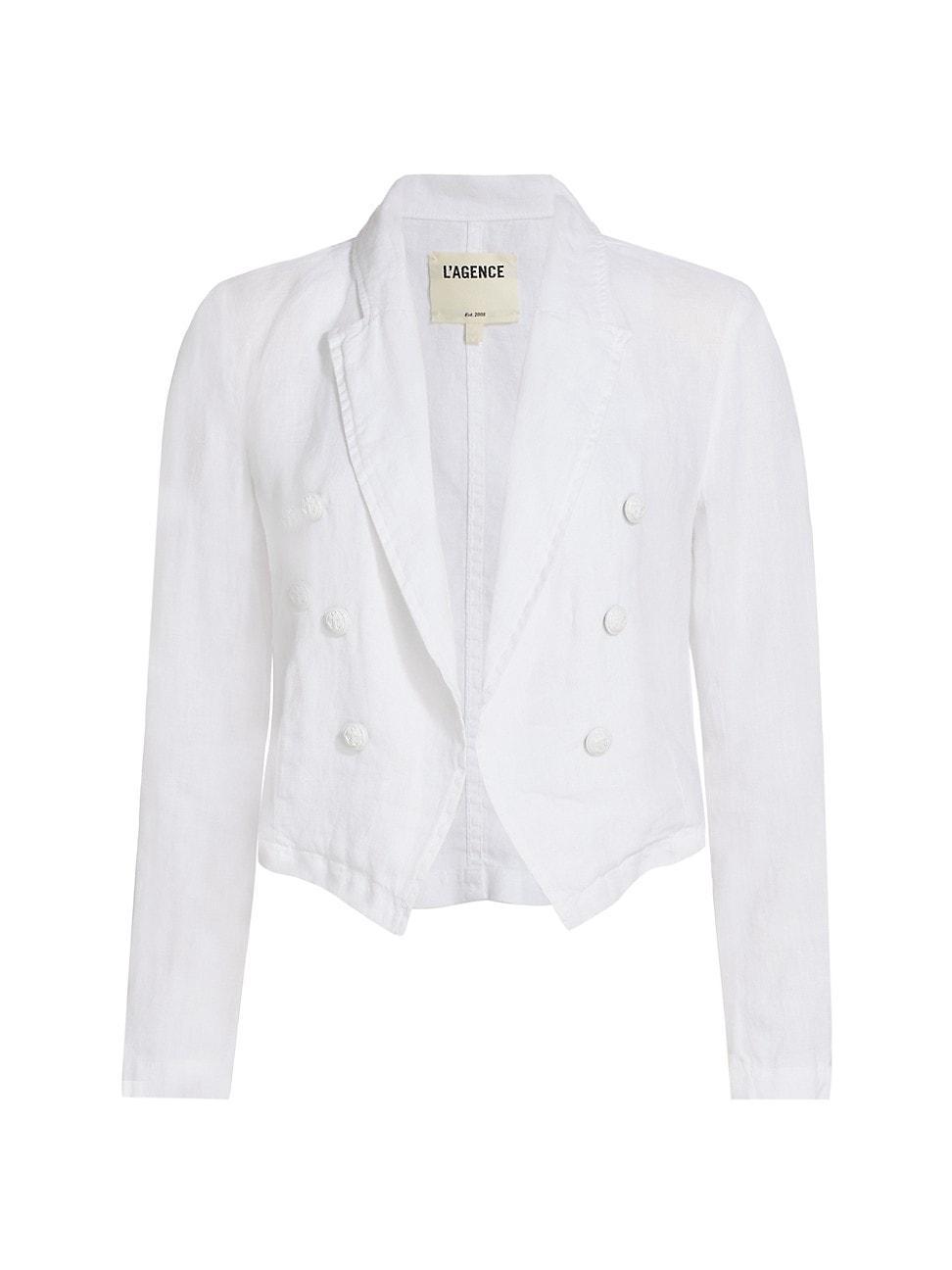 Womens Wayne Cropped Double-Breasted Jacket Product Image